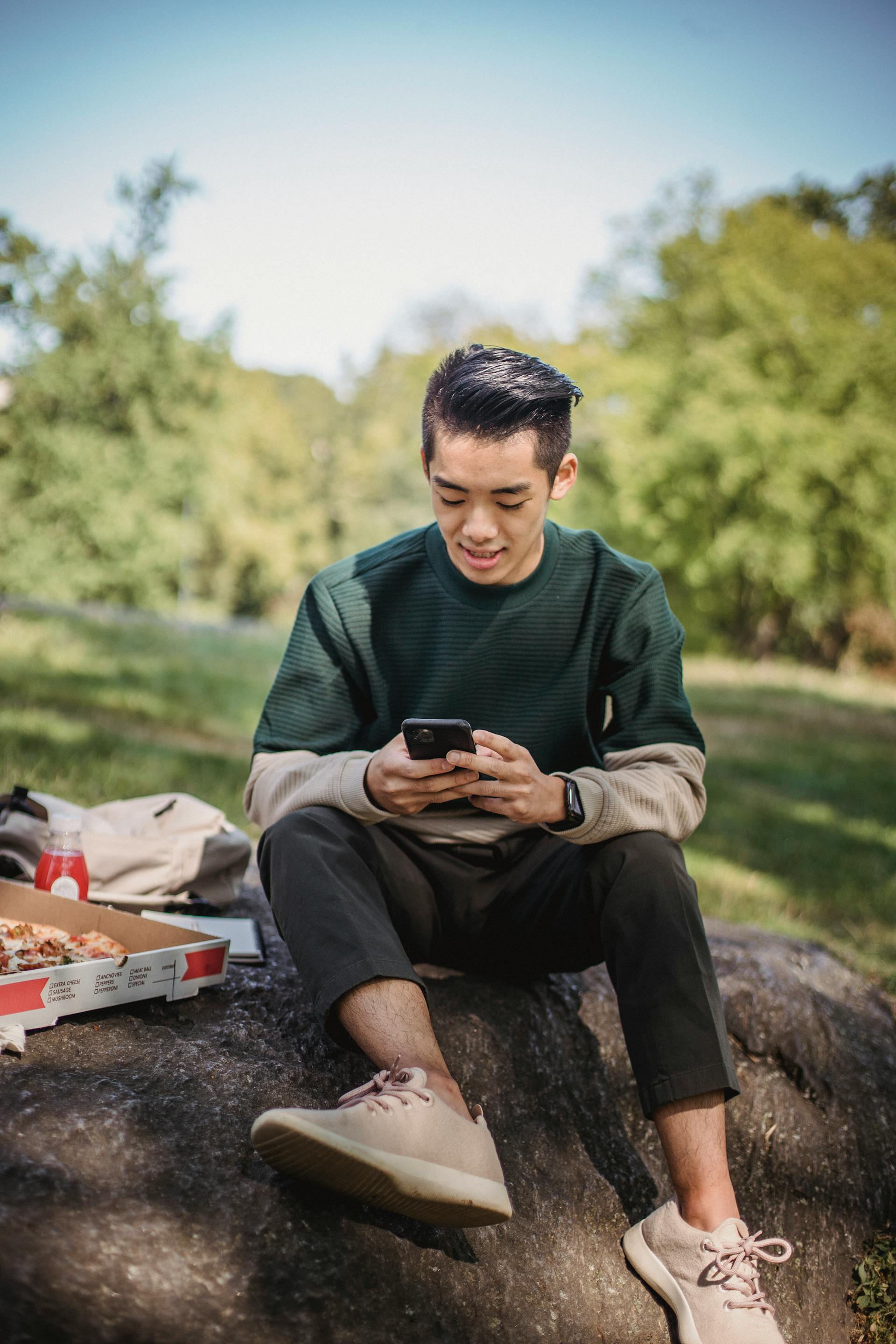 Student on campus